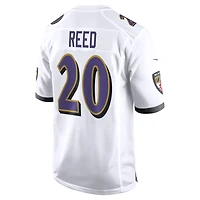 Maillot de match joueur retraité Nike Ed Reed des Ravens Baltimore blanc pour homme