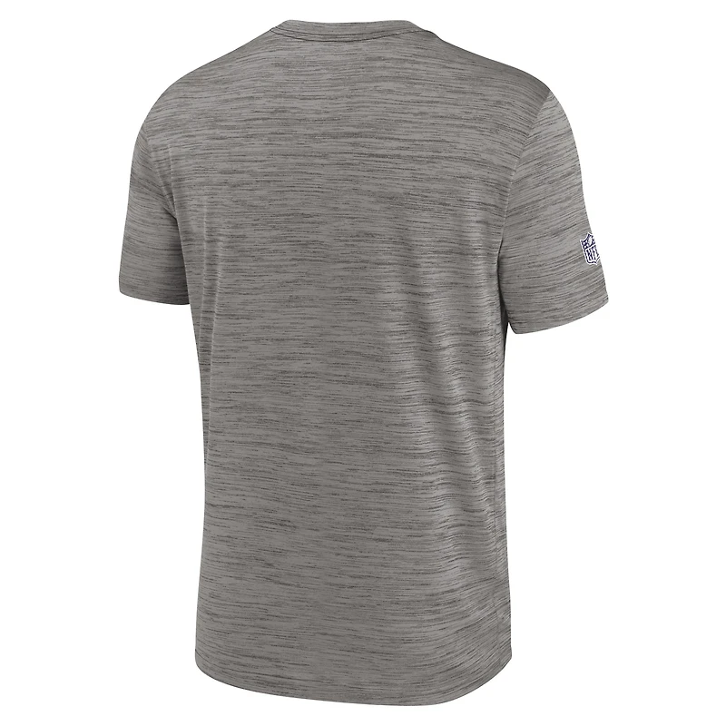 T-shirt Nike gris Baltimore Ravens Sideline Velocity Dri-FIT pour homme