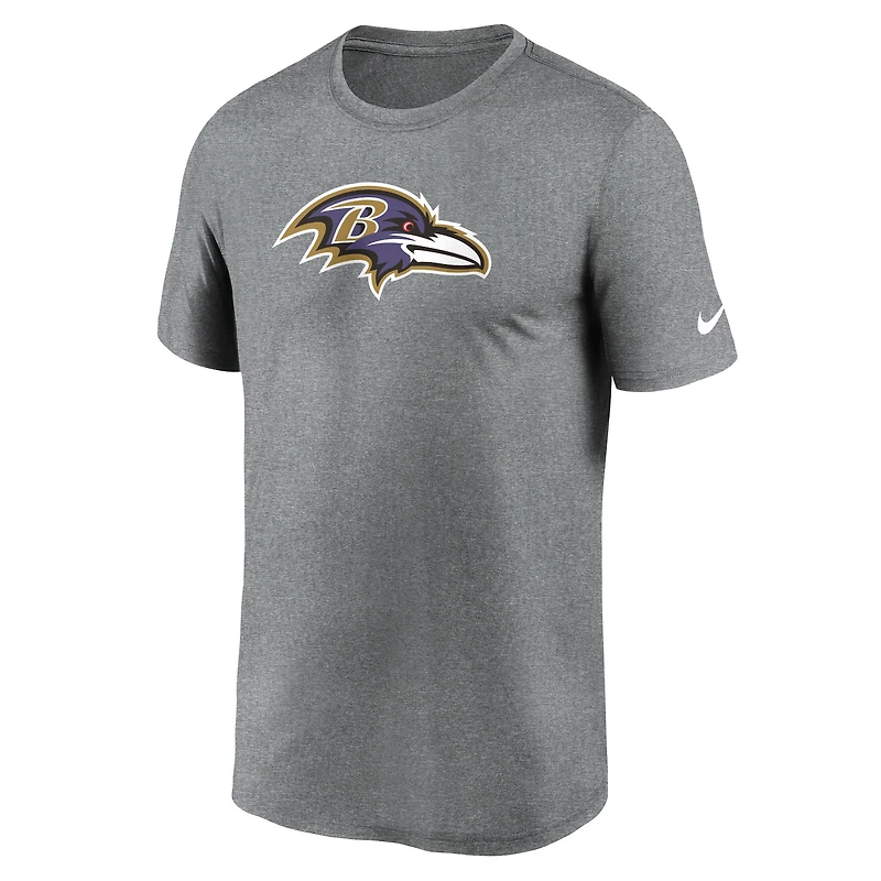 Men's Nike Heather Charcoal Baltimore Ravens Primetime Legend Logo Performance T-Shirt