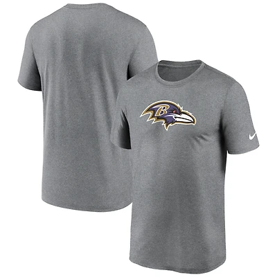 Men's Nike Heather Charcoal Baltimore Ravens Primetime Legend Logo Performance T-Shirt