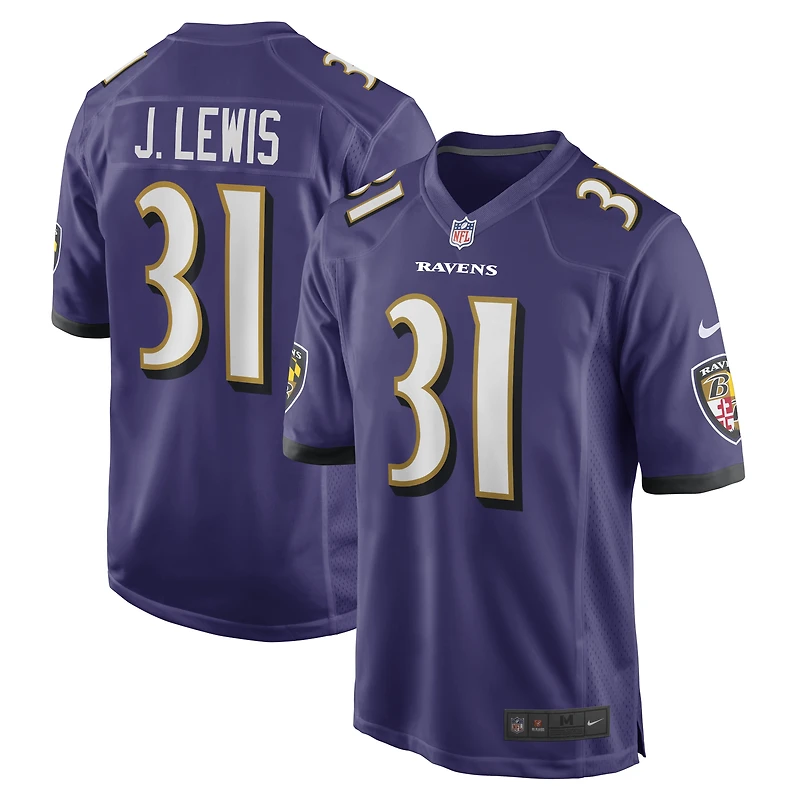Men's Nike Jamal Lewis Purple Baltimore Ravens Game Retired Player Jersey