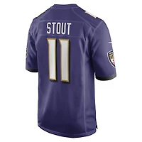 Men's Nike Jordan Stout Purple Baltimore Ravens Player Game Jersey