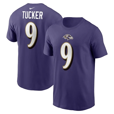 Men's Nike Justin Tucker  Purple Baltimore Ravens Player Name & Number T-Shirt