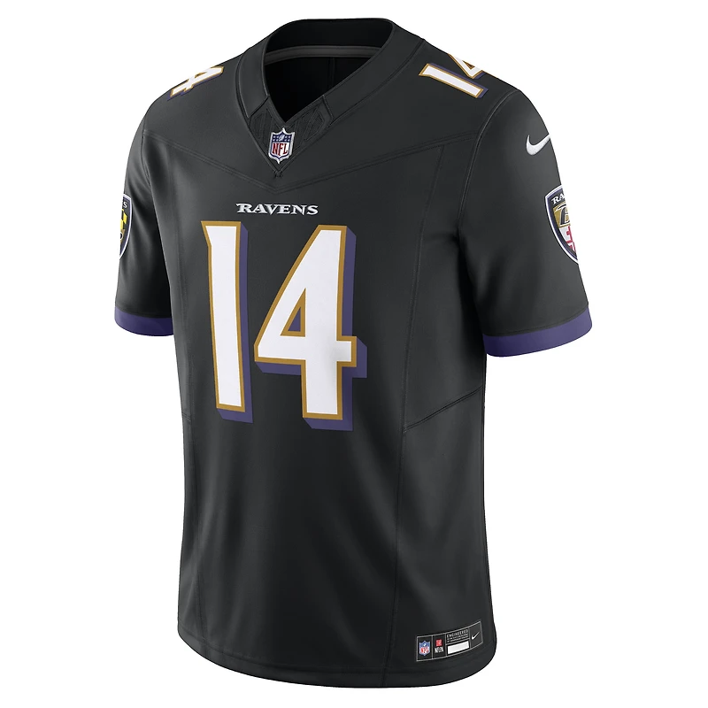 Men's Nike Kyle Hamilton Black Baltimore Ravens Alternate  Vapor F.U.S.E. Limited Jersey