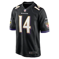 Maillot de match Nike Kyle Hamilton pour hommes, noir, Baltimore Ravens, joueur