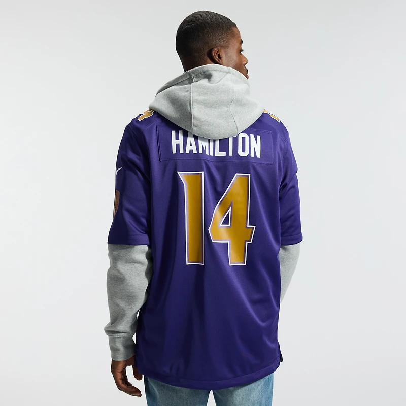 Maillot alternatif violet Nike Kyle Hamilton des Ravens de Baltimore pour homme