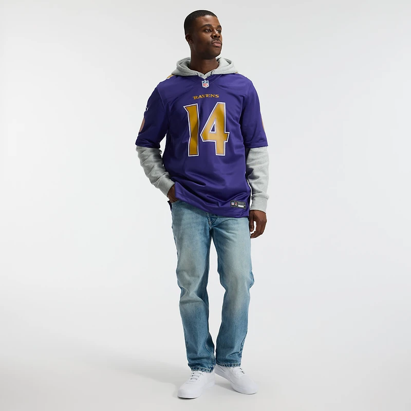 Men's Nike Kyle Hamilton White Baltimore Ravens Game Jersey