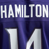 Maillot de match Nike Kyle Hamilton violet des Ravens Baltimore pour homme