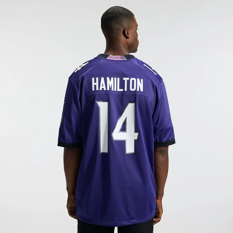 Men's Nike Kyle Hamilton Purple Baltimore Ravens Team Game Jersey