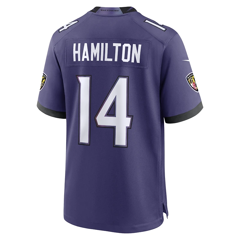 Men's Nike Kyle Hamilton Purple Baltimore Ravens Team Game Jersey
