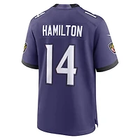 Men's Nike Kyle Hamilton Purple Baltimore Ravens Team Game Jersey