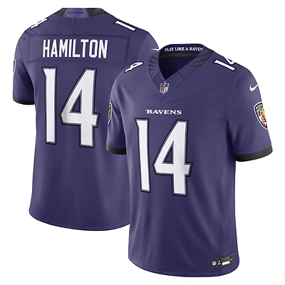 Maillot Nike Kyle Hamilton blanc Baltimore Ravens Vapor F.U.S.E. édition limitée cousue