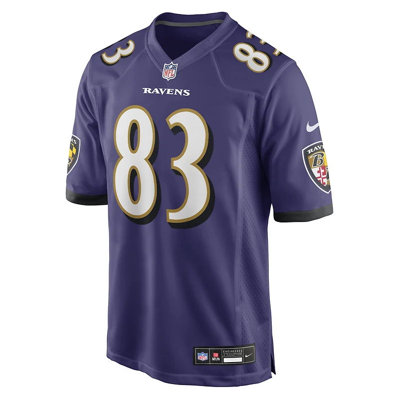 Men's Nike LaJohntay Wester Purple Baltimore Ravens Team Game Jersey