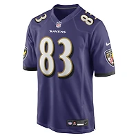 Men's Nike LaJohntay Wester  Purple Baltimore Ravens Team Game Jersey