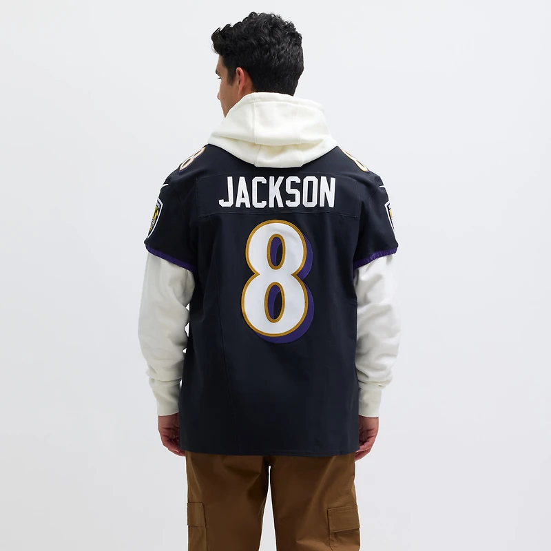 Men's Nike Lamar Jackson Black Baltimore Ravens Alternate Vapor F.U.S.E. Elite Jersey