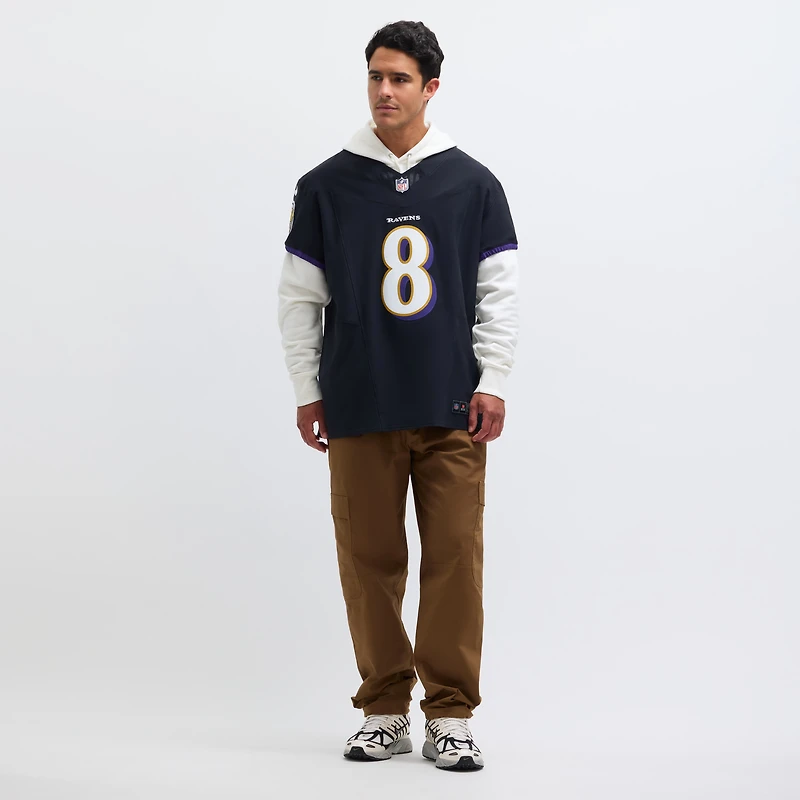 Men's Nike Lamar Jackson Black Baltimore Ravens Alternate Vapor F.U.S.E. Elite Jersey