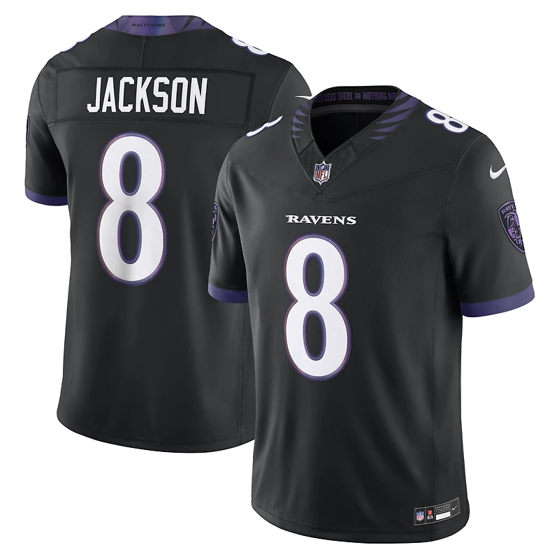 Men's Nike Lamar Jackson White Baltimore Ravens Vapor F.U.S.E. Stitched Limited Jersey