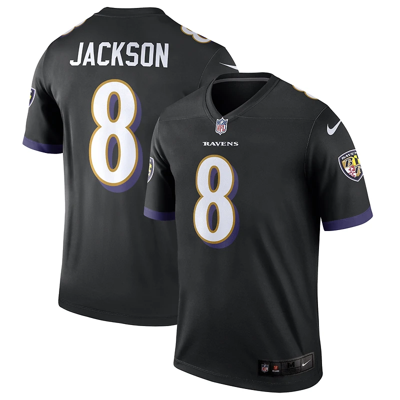 Haut Nike Lamar Jackson pour homme, noir, joueur légendaire des Baltimore Ravens