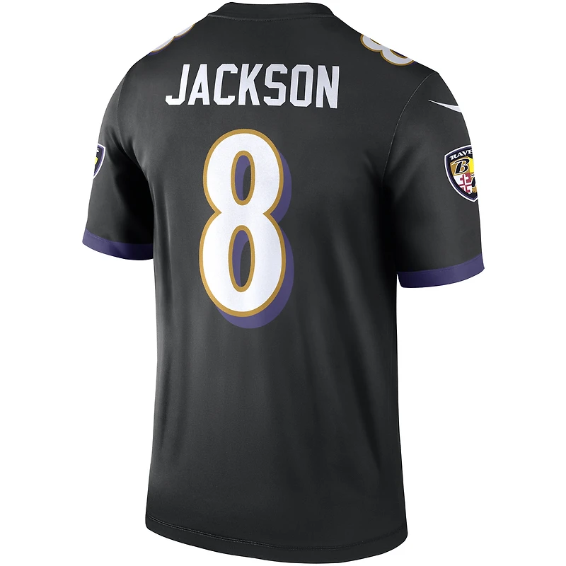 Haut Nike Lamar Jackson pour homme, noir, joueur légendaire des Baltimore Ravens