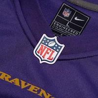 Maillot de match alternatif Nike Lamar Jackson violet Baltimore Ravens pour hommes