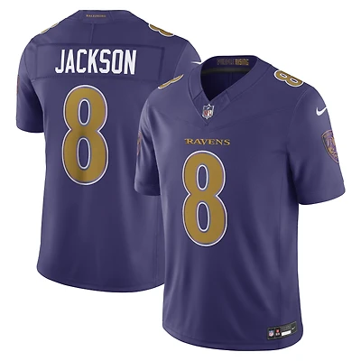 Men's Nike Lamar Jackson Purple Baltimore Ravens Alternate Vapor F.U.S.E. Stitched Limited Jersey