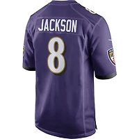 Maillot de joueur jeu Nike Lamar Jackson violet Baltimore Ravens pour hommes