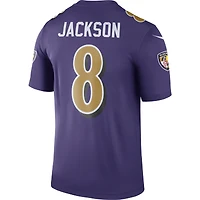 Haut Nike Lamar Jackson violet pour homme, joueur légendaire des Baltimore Ravens