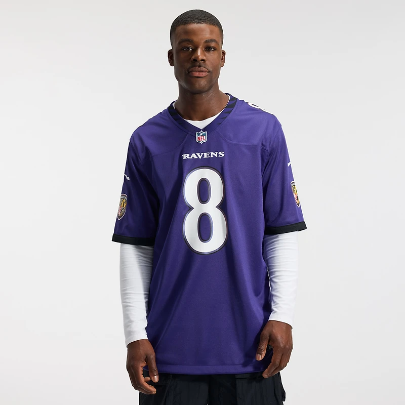 Men's Nike Lamar Jackson Purple Baltimore Ravens Team Game Jersey
