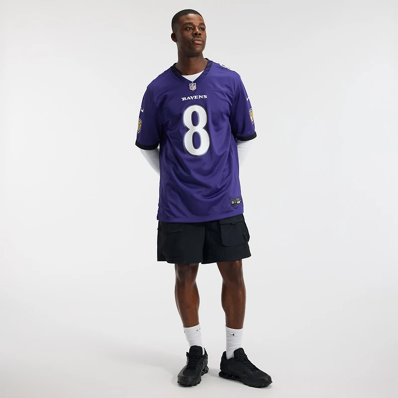 Men's Nike Lamar Jackson Purple Baltimore Ravens Team Game Jersey