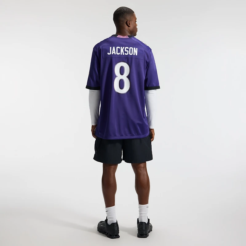 Men's Nike Lamar Jackson Purple Baltimore Ravens Team Game Jersey