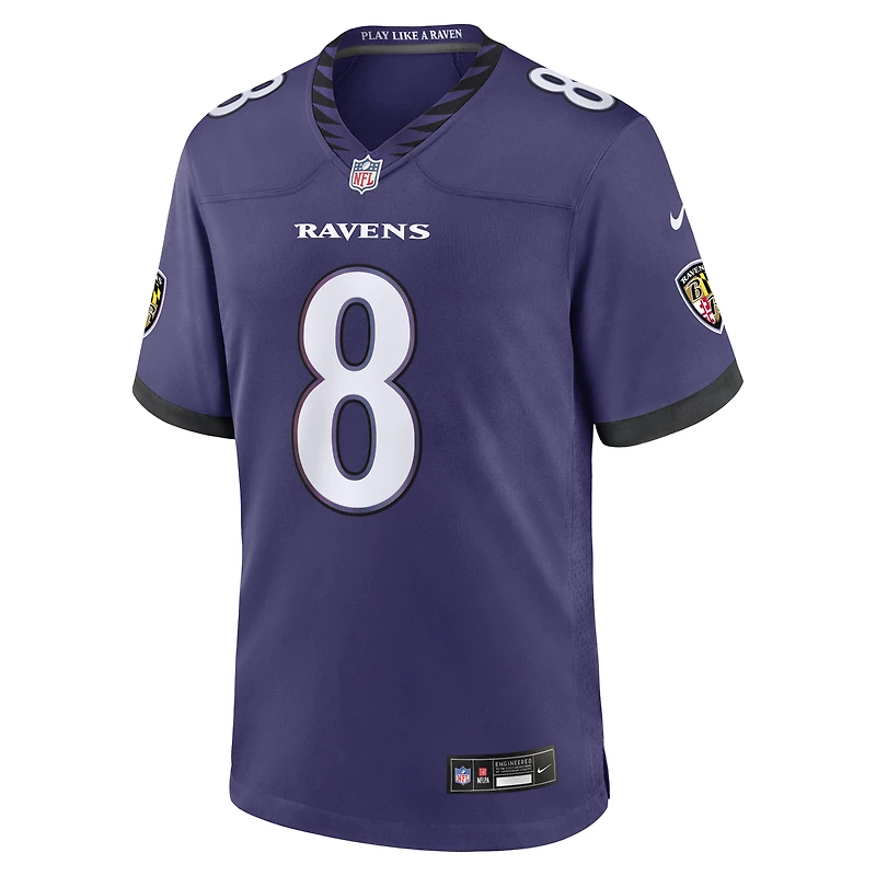 Men's Nike Lamar Jackson Purple Baltimore Ravens Team Game Jersey