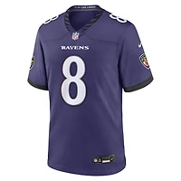 Men's Nike Lamar Jackson Purple Baltimore Ravens Team Game Jersey
