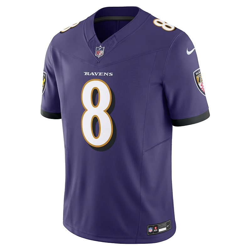 Nike Lamar Jackson Violet Baltimore Ravens Vapor F.U.S.E. Maillot limité