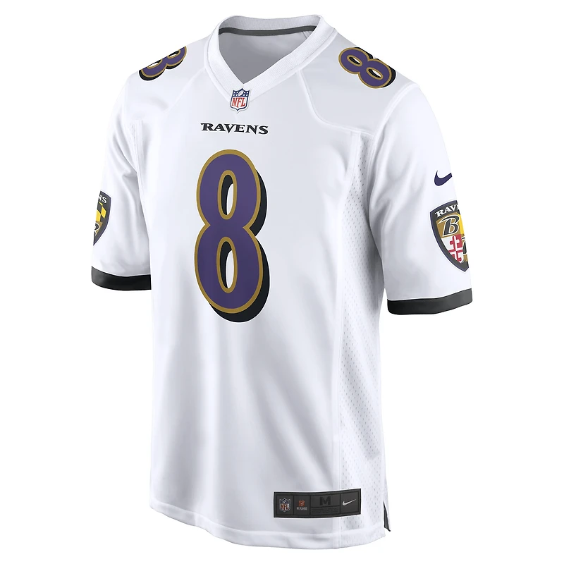 Men's Nike Lamar Jackson White Baltimore Ravens Game Jersey