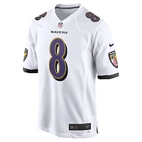 Men's Nike Lamar Jackson White Baltimore Ravens Game Jersey
