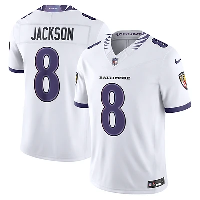 Men's Nike Lamar Jackson White Baltimore Ravens Vapor F.U.S.E. Sewn Down Limited Jersey