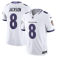 Men's Nike Lamar Jackson White Baltimore Ravens Vapor F.U.S.E. Sewn Down Limited Jersey