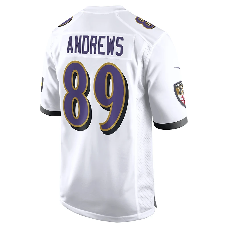 Maillot de match Nike Mark Andrews pour hommes, blanc, Baltimore Ravens
