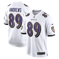 Maillot de match Nike Mark Andrews pour hommes, blanc, Baltimore Ravens