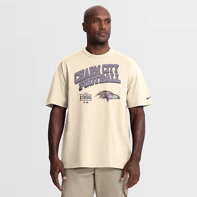 Men's Nike Natural Baltimore Ravens Vintage Mod Blown Away Max90 T-Shirt