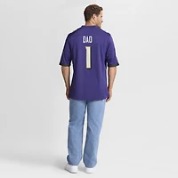 Maillot de match des Ravens Baltimore Nike numéro 1 Dad pour homme pourpre