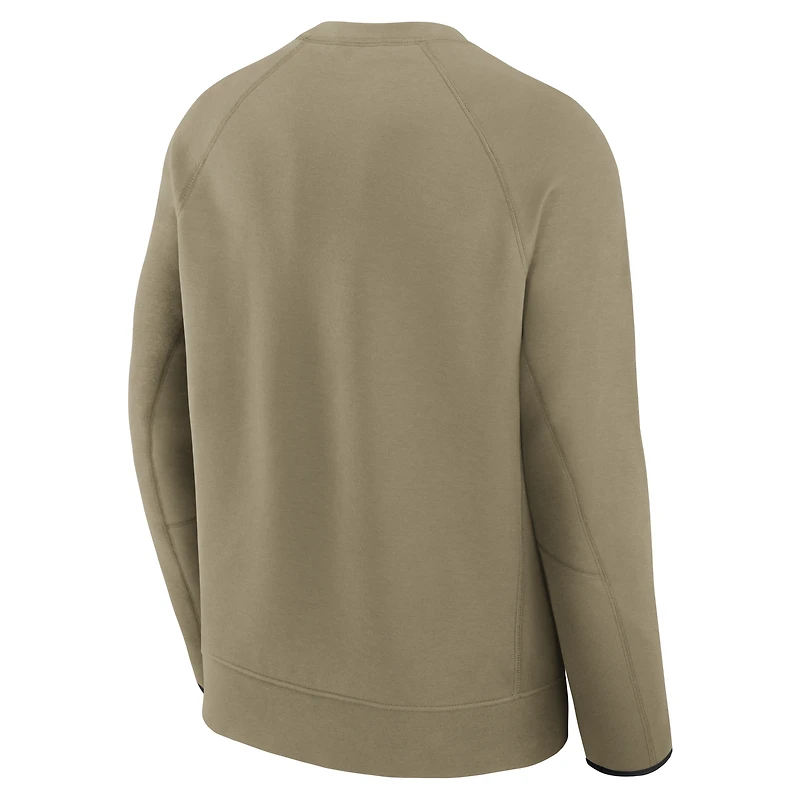 Men's Nike Olive Baltimore Ravens Tech Fleece Raglan Sweatshirt