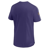 T-shirt Nike violet Baltimore Ravens 2024 Sideline Coach UV Performance pour homme