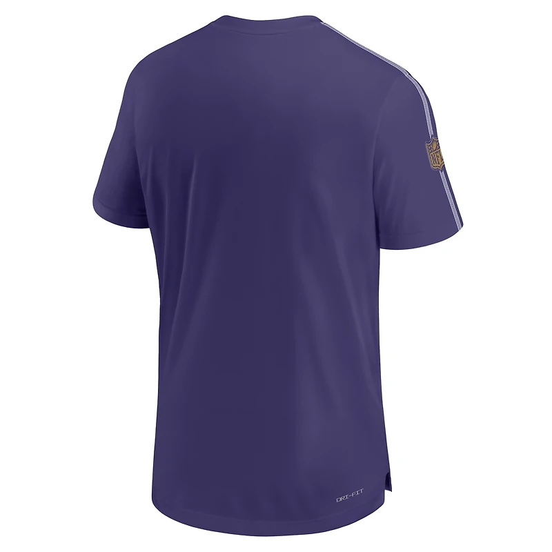 Men's Nike Purple Baltimore Ravens 2024 Sideline Coach UV Performance T-Shirt