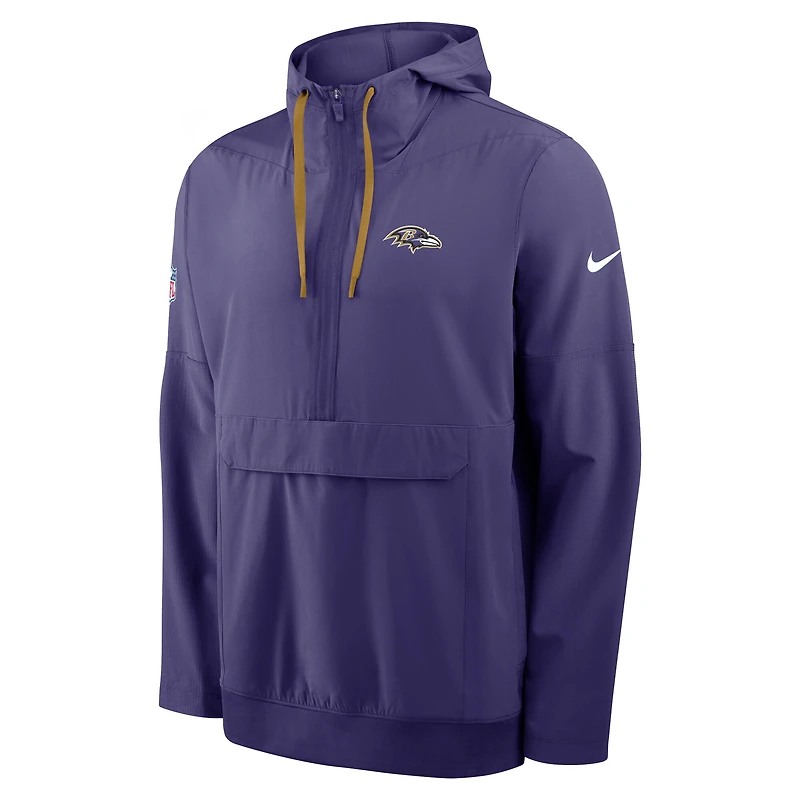 Veste anorak à demi-zip et capuche Nike Baltimore Ravens Alt violette pour homme