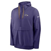 Veste anorak à demi-zip et capuche Nike Baltimore Ravens Alt violette pour homme