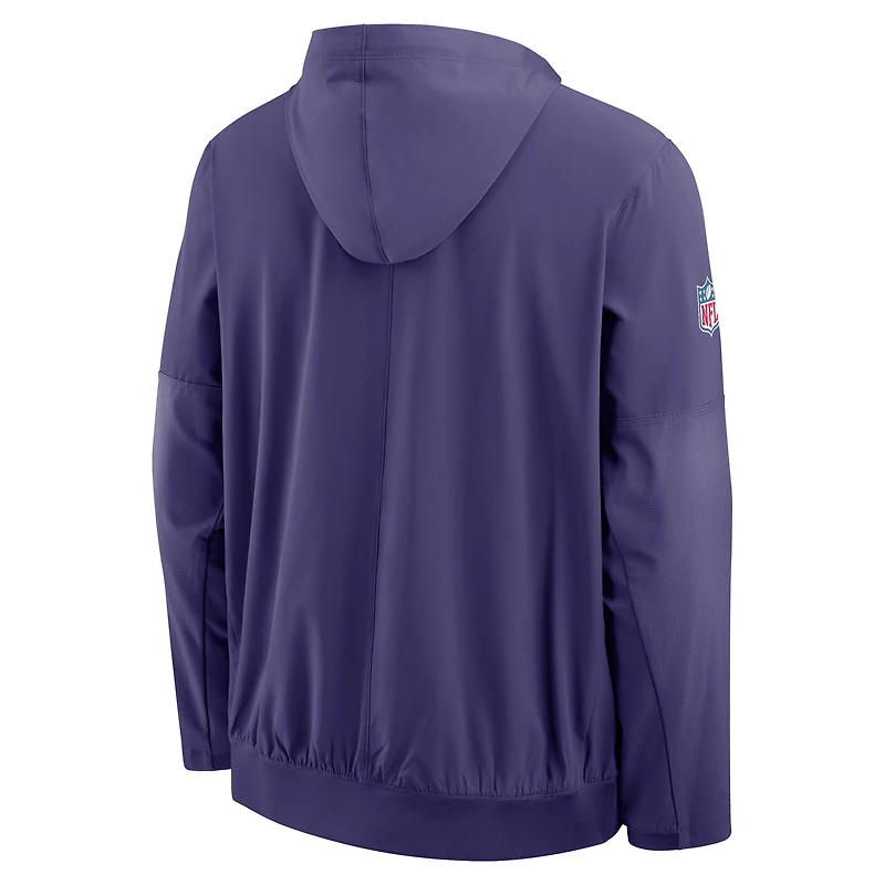 Men's Nike Purple Baltimore Ravens Alt Anorak Half-Zip Hooded Jacket