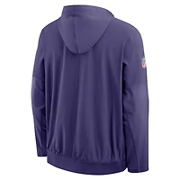 Men's Nike Purple Baltimore Ravens Alt Anorak Half-Zip Hooded Jacket