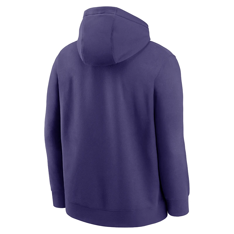 Sweat à capuche Nike violet Baltimore Ravens Busted Play Club en polaire pour homme