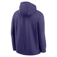 Sweat à capuche Nike violet Baltimore Ravens Busted Play Club en polaire pour homme